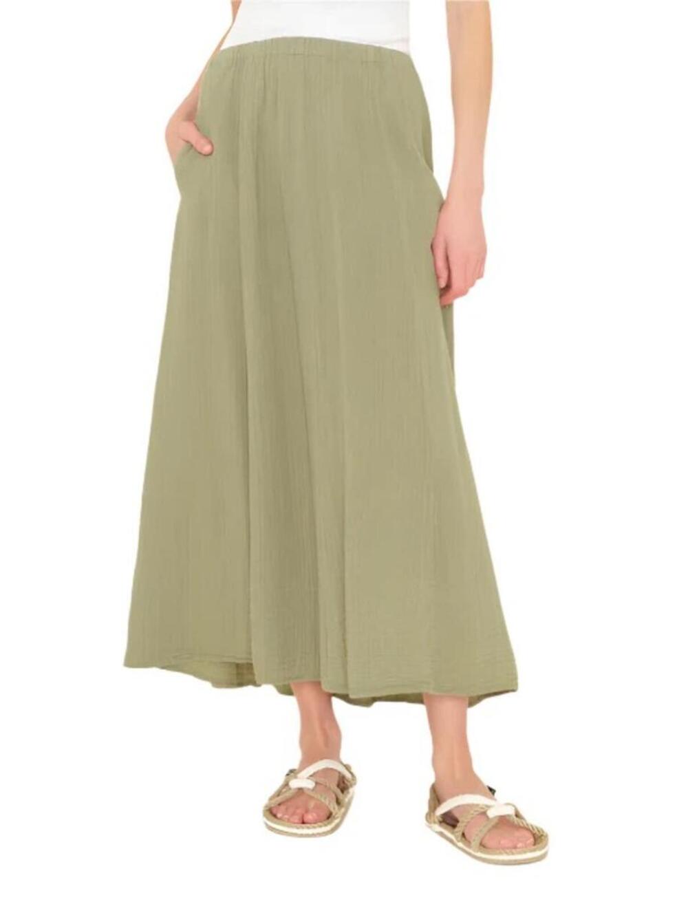 Xirena Deon Maxi Skirt in Dark Seagrass‎ Cotton Chelsea Gauze Size XS